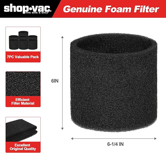Shop-Vac 90585 Foam Sleeve Filter Replacements - Image 2