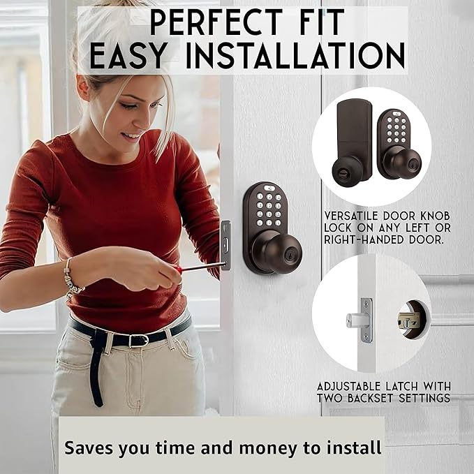 MiLocks TKK-02OB Digital Door Knob Lock - Image 6