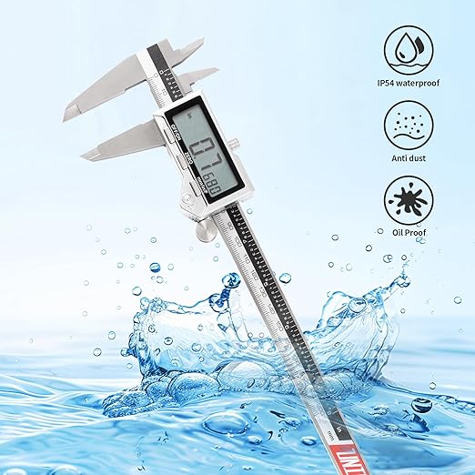 Unipec 8 Inch/ 200mm IP54 Grade Stainless Steel Digital Caliper & Stainless - Image 2