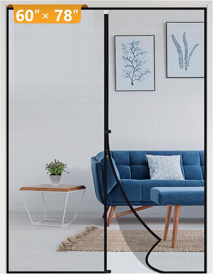 Yotache Hanging Magnetic Screen Door Fits Door Size 60 x 78, Screen Size 62" x by yotache