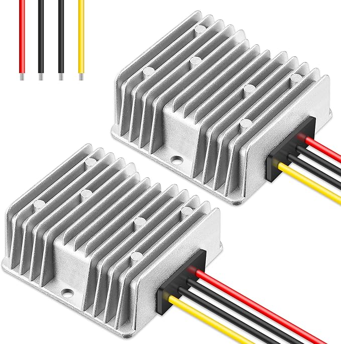 Dreyoo 2 Pack 36V 48V to 12V Converter Golf Cart Voltage Reducer, 10A 120w DC by Dreyoo