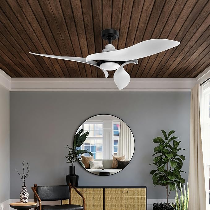 AEROFANTURE 54 Inch White Ceiling Fan, Quiet DC Motor - Image 6