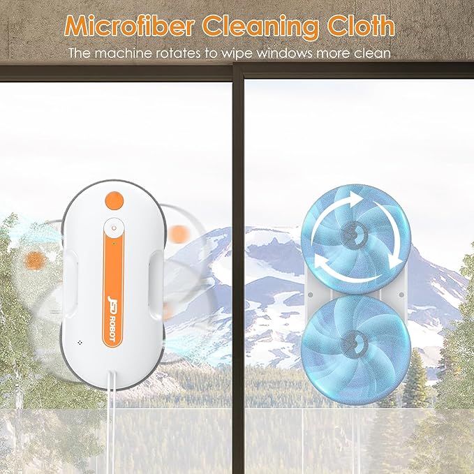 JSDROBOT Lite Window Cleaning Robot, 5300Pa Window Cleaner Robot - Image 5