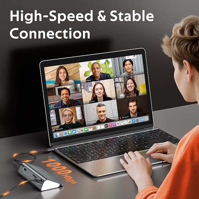 USB C Hub Ethernet, 10-in-1 USB C Docking Station - Image 7