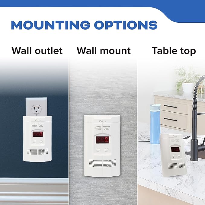 Kidde Carbon Monoxide Detector, & Explosive Gas Alarm, Plug-in Wall - Image 5