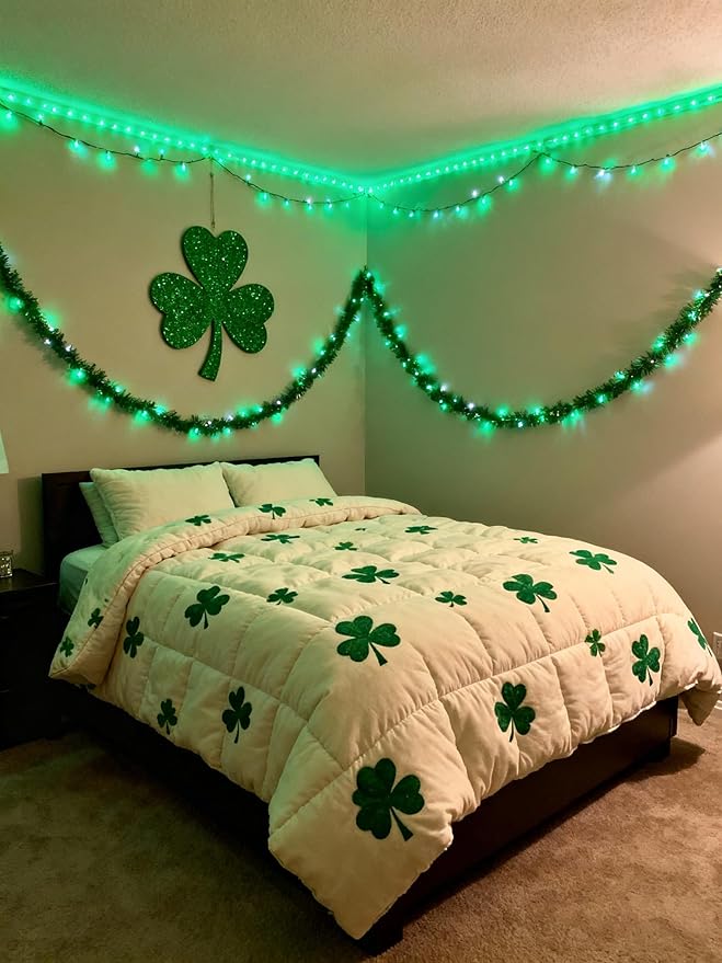 Aalnfe Green Led Lights Strip ST. Patrick's Day Decorations Indoor Rope Lights - Image 7