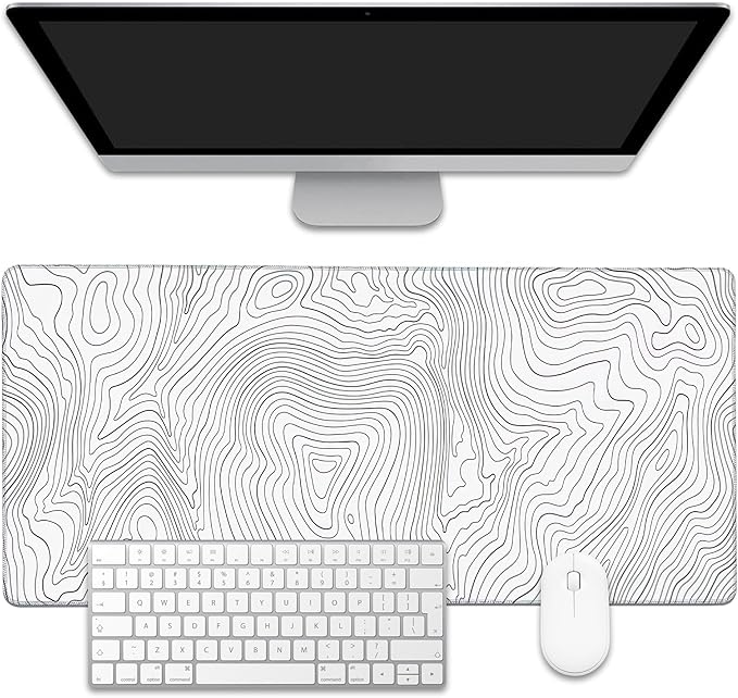 EOBKLAX Mouse Pad, Topographic Line Desk Mat by EOBKLAX