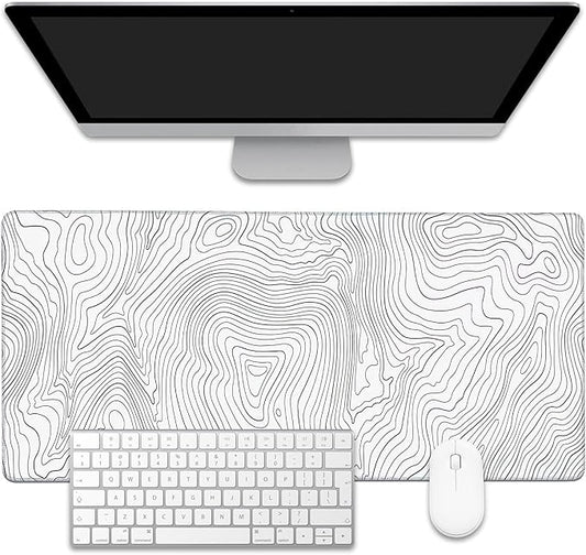 EOBKLAX Mouse Pad, Topographic Line Desk Mat by EOBKLAX