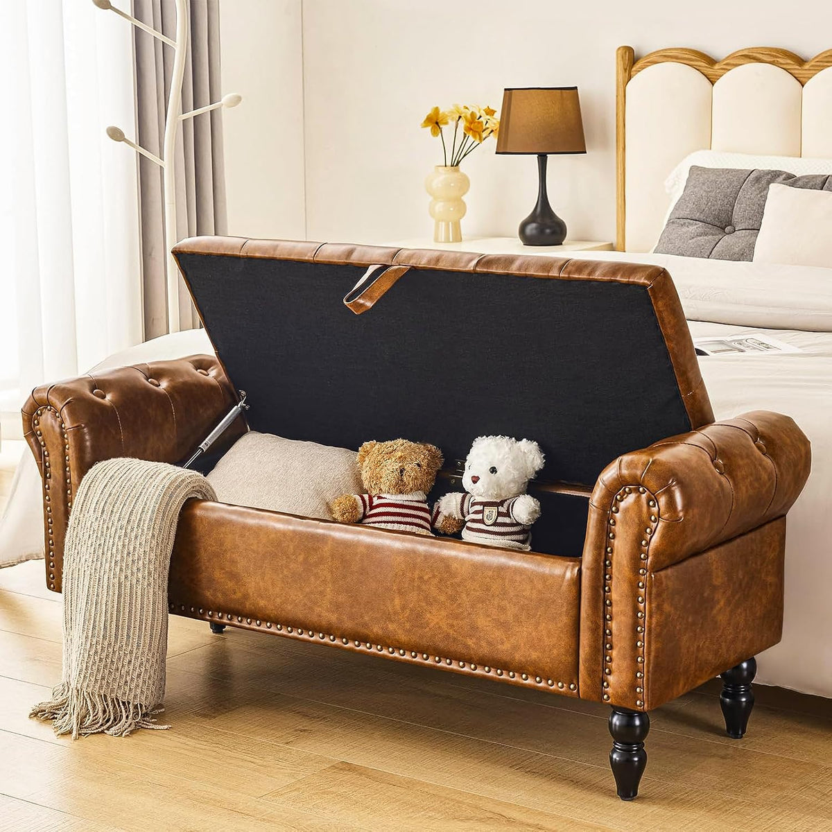 furnimart storage bedroom bench for end of bed, main product view
