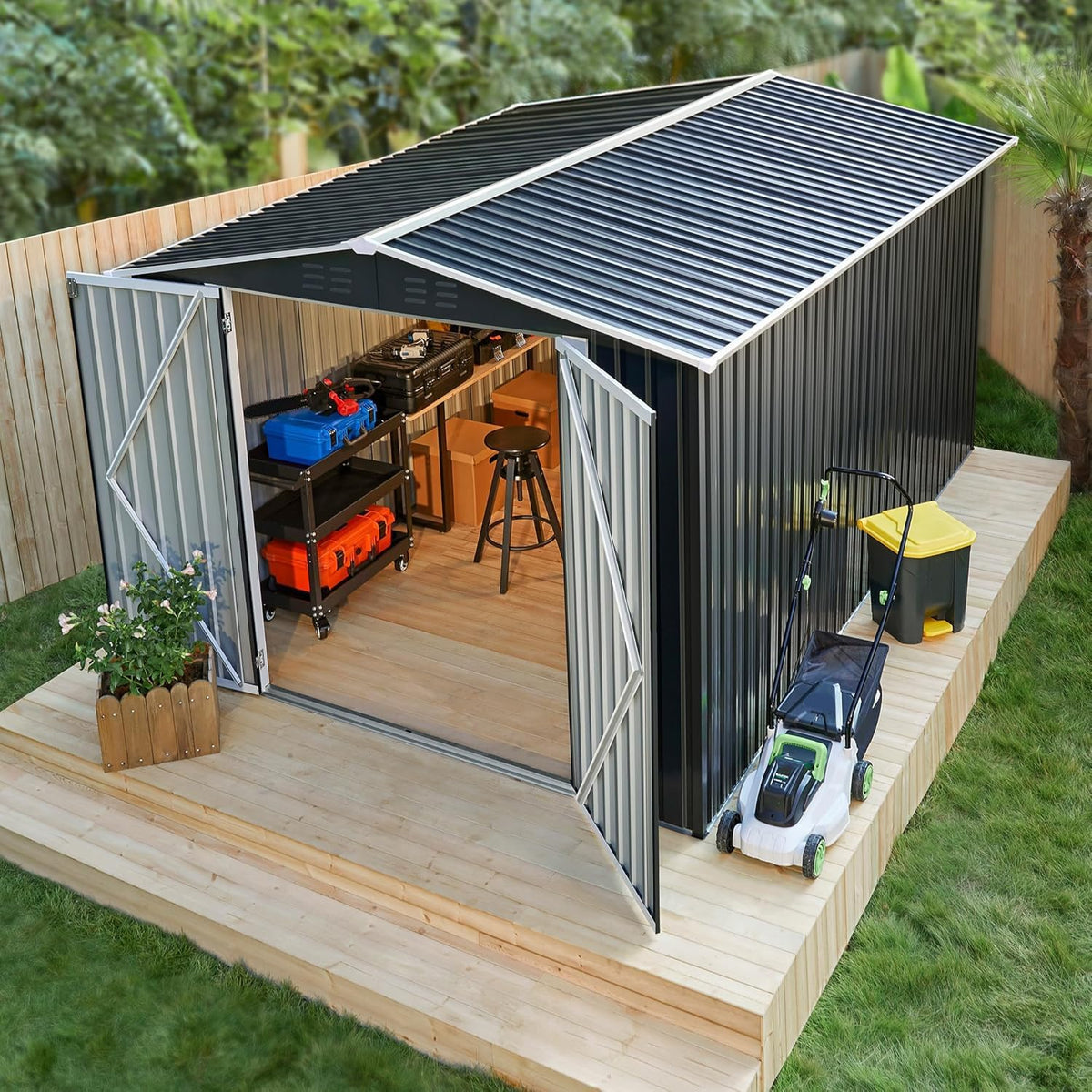 polar aurora 8 x 12 ft outdoor storage, main product view