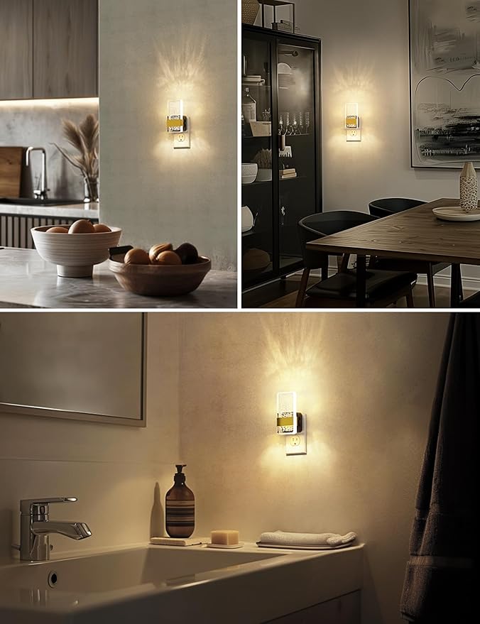 L LOHAS LED Night Light, Bathroom Night Lights Plug Into Wall - Image 5