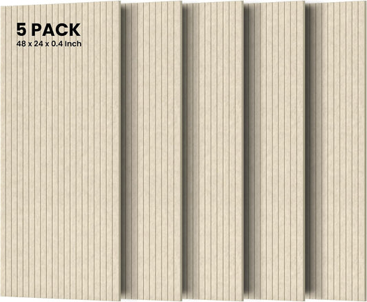 5 Pack Acoustic Panels, Premium Wall Sound Absorbing Panels, Decorative Sound