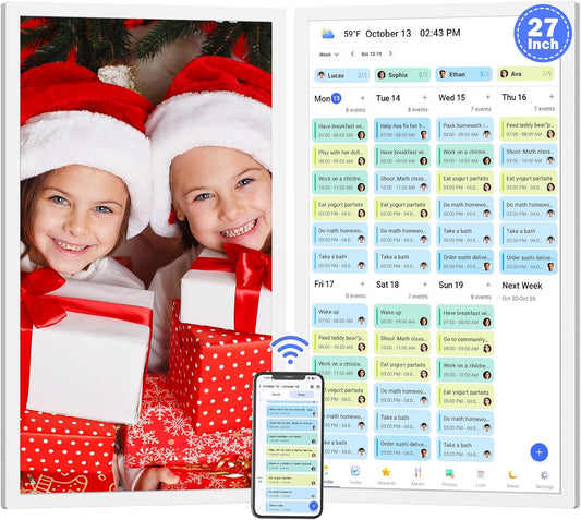 27" Smart Digital Calendar for-Family-Business-Schedules