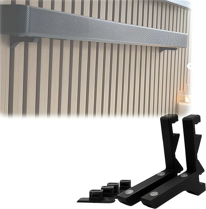 Acoustic Panel Soundbar Brackets – No-Drill, Screw-Free Mount by Unknown