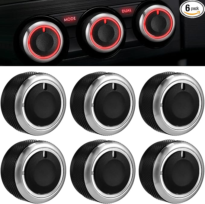 Frienda 6 Pcs Climate Ac Heater Control Knob Blower Fan Control Knob by Frienda