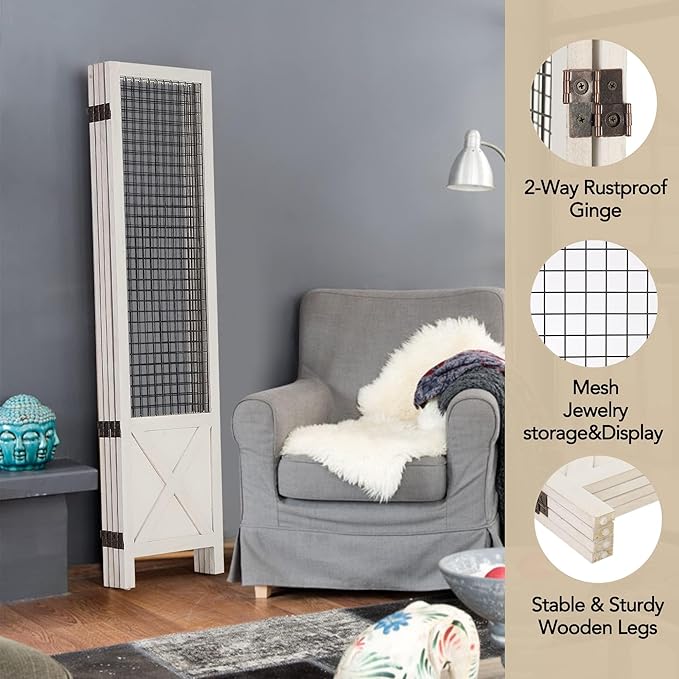 Wnutrees 4 Panel Gridwall Display, Portable Freestanding Display Board - Image 5
