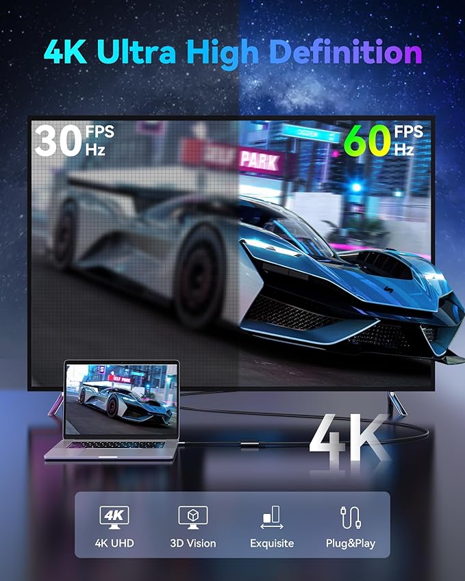 USB C to Dual HDMI Adapter 4K@60Hz, HDMI Splitter - Image 4