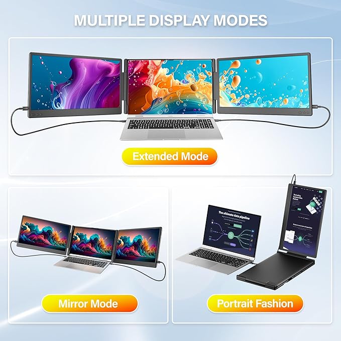 New Upgraded Laptop Screen Extender Portable Monitor, 1080P FHD IPS Screen - Image 6