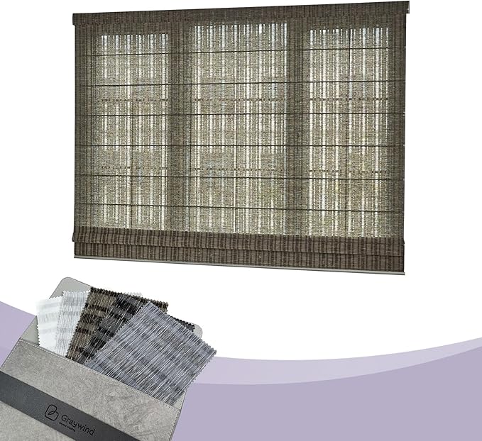 Graywind Custom Natural Roman Shades Blinds Plain Fold by Graywindbeyondshading