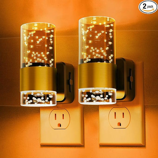 Night lights plug into wall, Amber Night Light by LLOHASLED