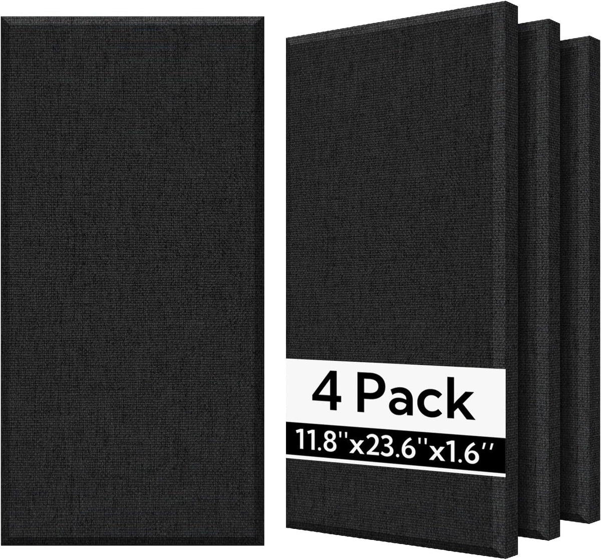 Olanglab Fiberglass Acoustic Wall Panels 4 Pack, 11.8'' x 23.6'' Sound Panels