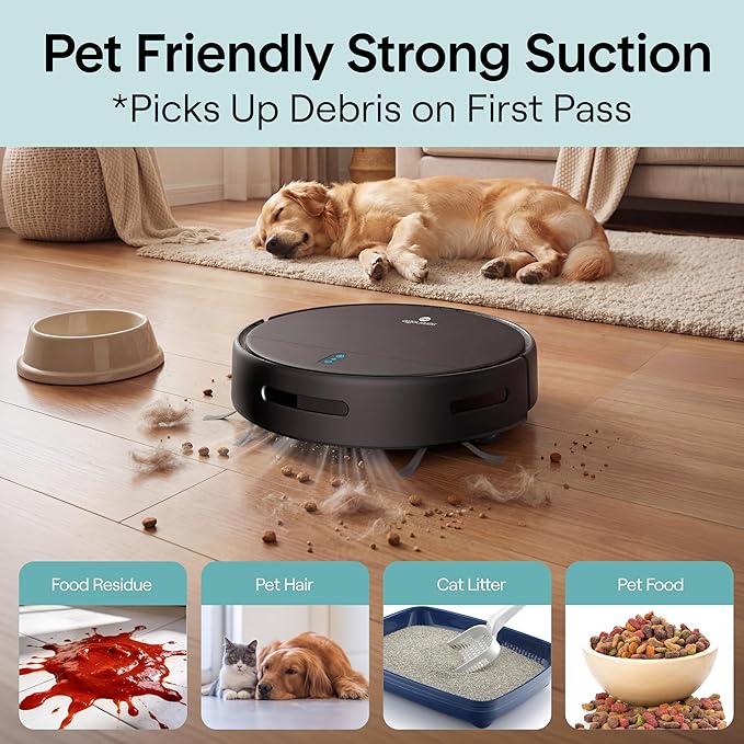 SereneLife Automatic Robot Vacuum Cleaner and Mop Combo, App Control, 3 - Image 3