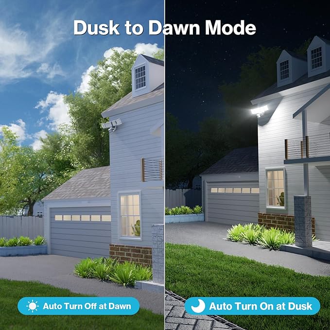 Olafus 130W Motion Sensor Outdoor Lights, 13000LM 6500K Daylight Flood Lights - Image 4