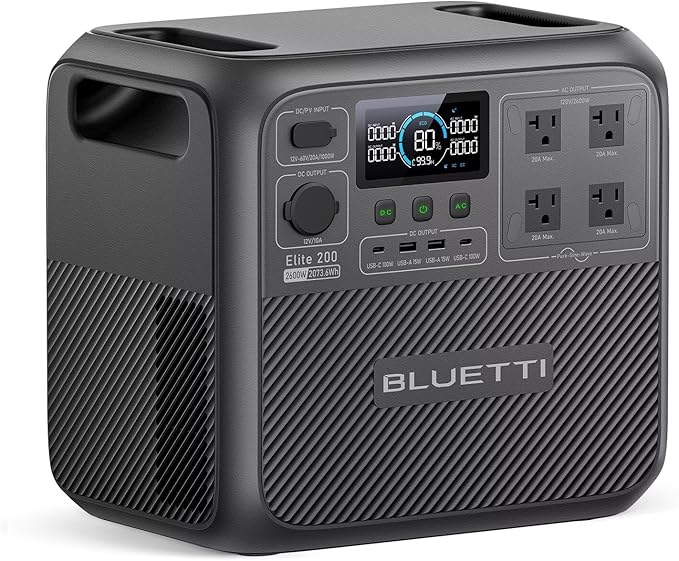 BLUETTI Elite 200 V2 Portable Power Station, 2073.6Wh LFP Battery Backup w/ 4 by BLUETTI