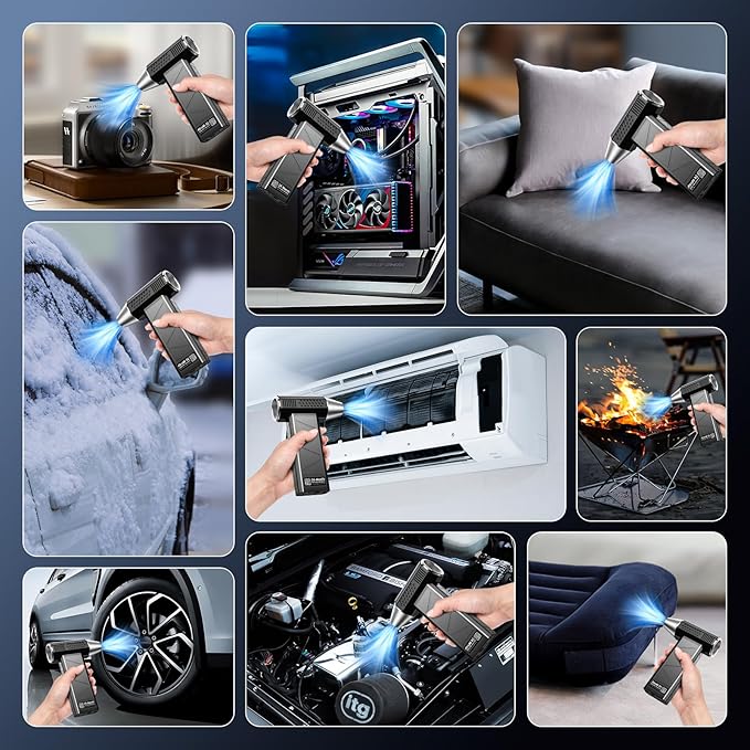 YUHUO Compressed Air Duster, 380000RPM Electric Air Duster - Image 6