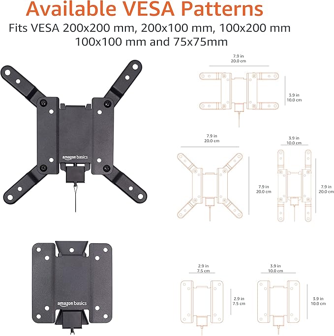 Amazon Basics Fixed Flat TV Wall Mount fits 12 to 40 inch TVs and VESA 200x200 - Image 9