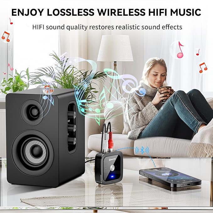 SONRU Bluetooth 6.0 Receiver, Low Latency, 24-Hour Battery Life - Image 4