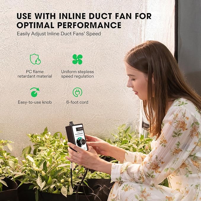 VIVOSUN Variable Fan Speed Controller, Speed Adjuster - Image 2