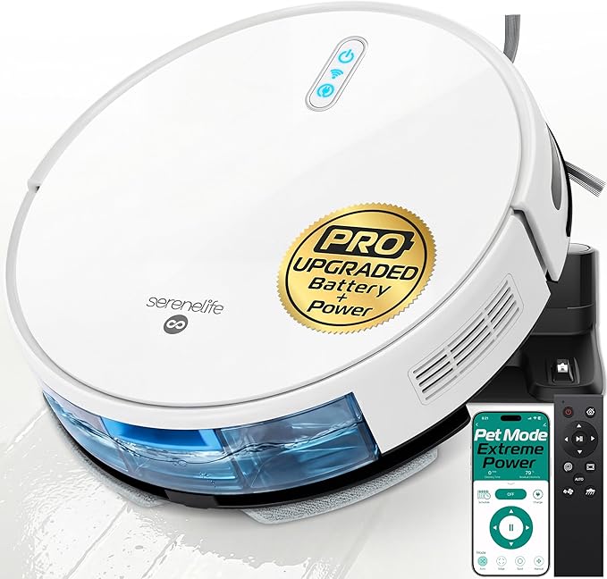 SereneLife Automatic Robot Vacuum Cleaner and Mop Combo, Pro Edition by SereneLife