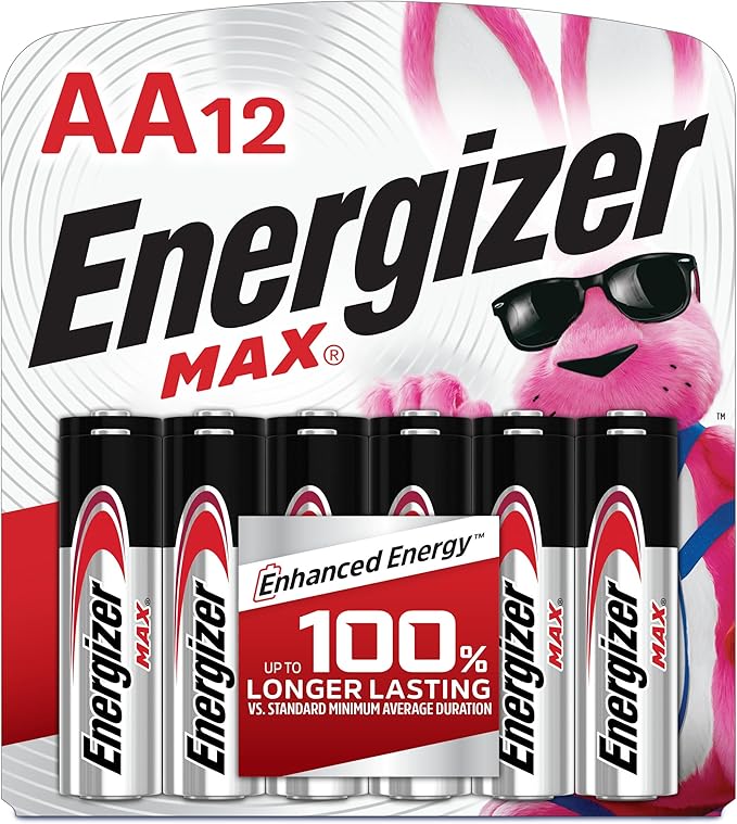 Energizer MAX AA Batteries, 12 Pack, Double A Alkaline Batteries by Energizer
