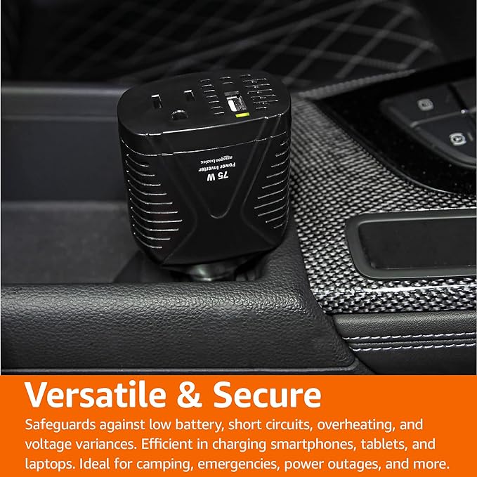 Amazon Basics 75W Car Power Inverter 12V to 110V - Image 9