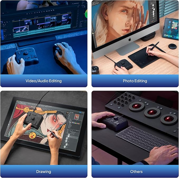 TourBox NEO - Customizable Editing Controller, Photo Color Grading Illustration - Image 8