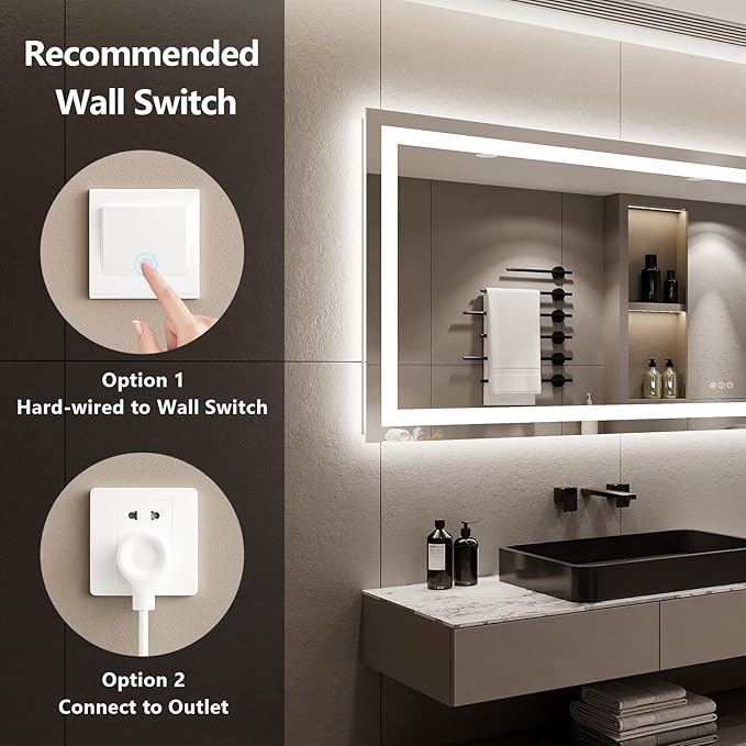 YEELAIT 96x36 Inch LED Bathroom Mirror - Image 7