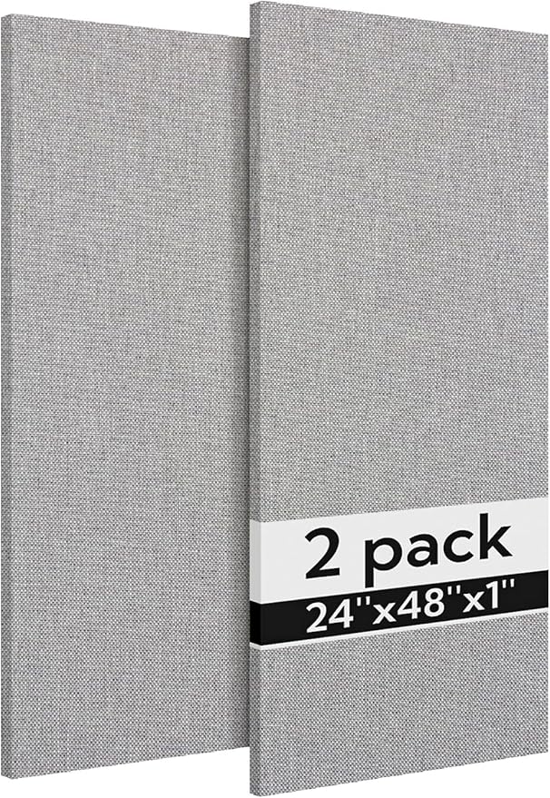 Olanglab Acoustic Panels 2 Pack, Fabric Wrapped Sound Proof Foam Panels by Olanglab