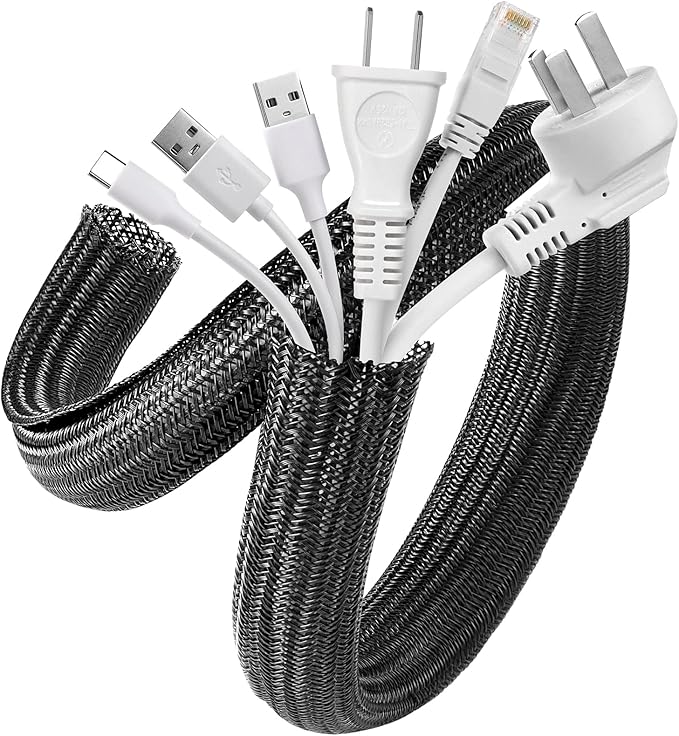 AGPTEK Cable Sleeve Cover, 2 Pack 5ft by AGPTEK