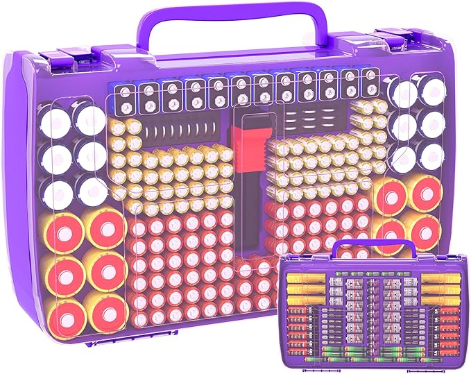 Aptbyte Battery Organizer Storage Holder Box Case by APTBYTE