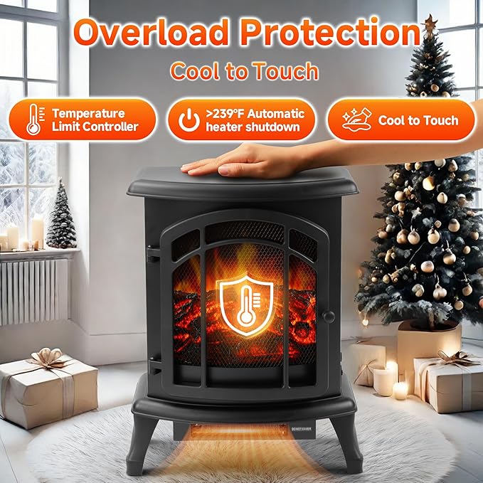 24" Electric Fireplace Heater Stove - Image 7