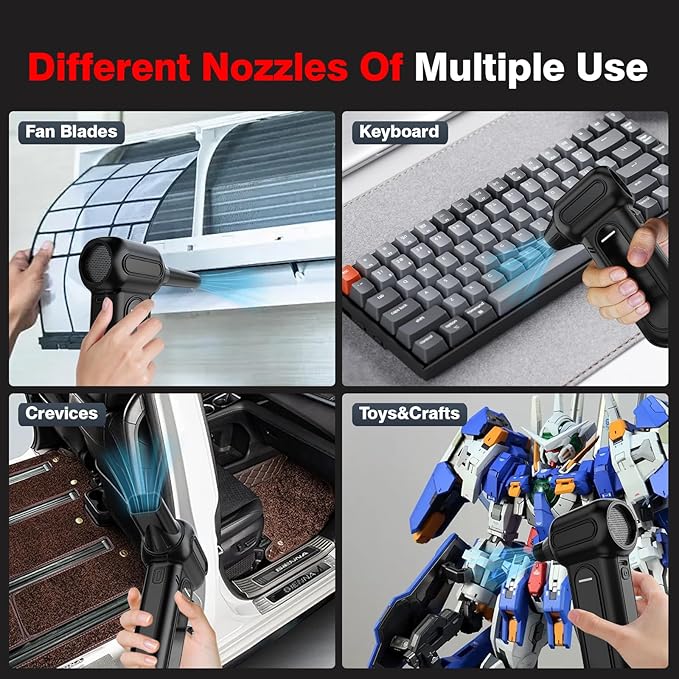 ANABOX Electric Air Duster – 150, 000 RPM Brushless Cordless Blower, 4-Speed - Image 9