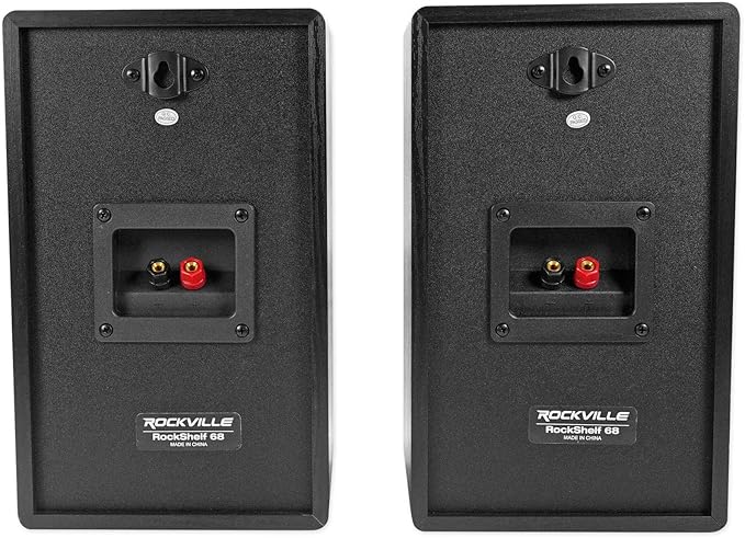 Rockville Pair RockShelf 68B V2 400W Black 6.5" Home Bookshelf Speakers - Image 4
