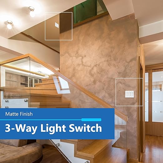 LIDER Matte White Minimalist Design Decorator Switch, Frameless Paddle Wall - Image 2