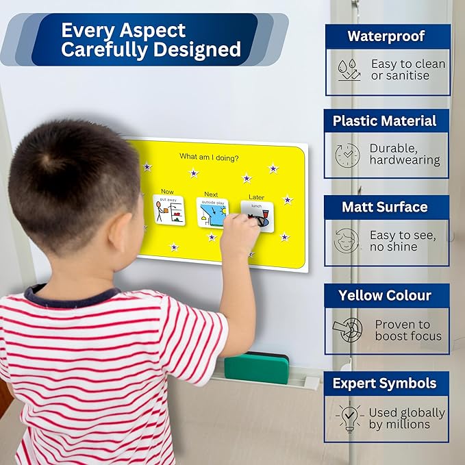 First Then Visual Schedule for Kids –Premium Durable Plastic –32 Communication - Image 4