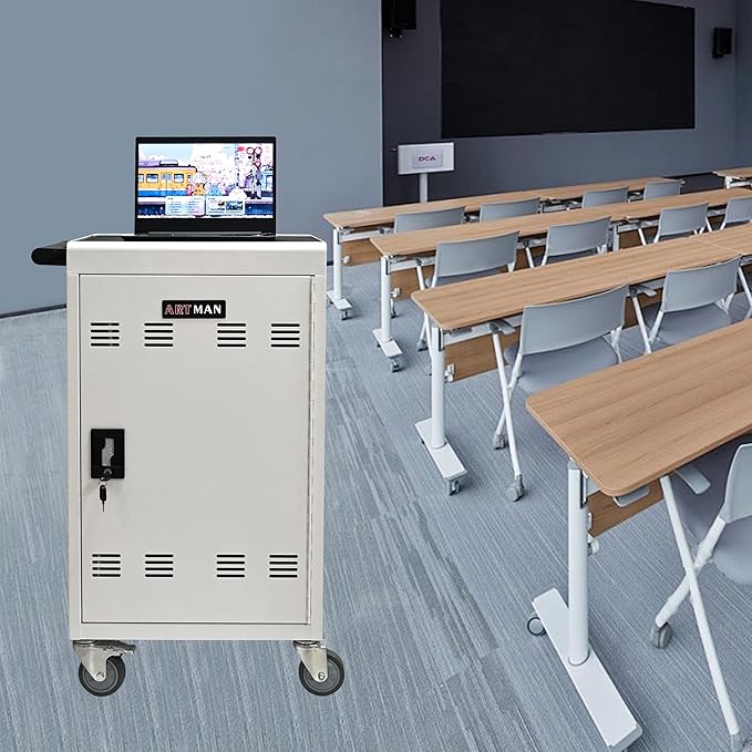 Aokleo Laptop Charging Cart, 32 Devices Tablet Storage Carts - Image 2