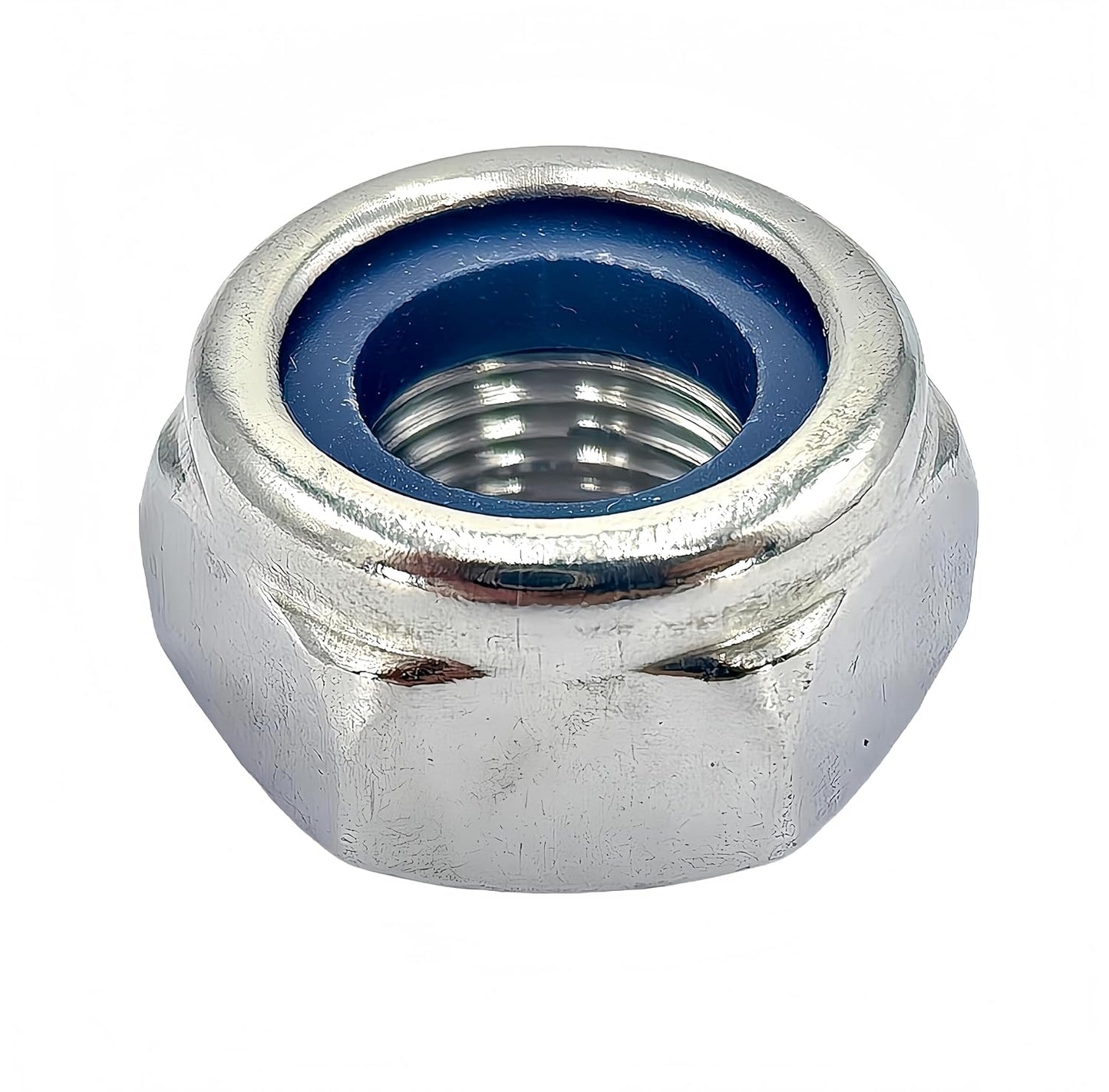 20Pcs M10 x 1.25mm Nylon Insert Hex Lock Nuts, 304 (A2-70) Stainless Steel Lock Nuts,Silver Tone (M10x1.25)