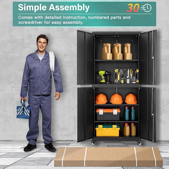 SISESOL Metal Storage Cabinet - Image 8