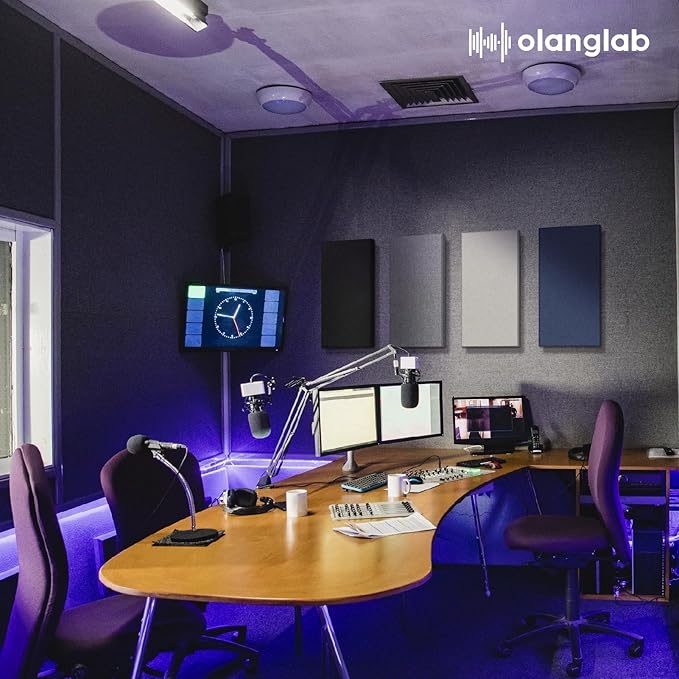 Olanglab Fiberglass Acoustic Wall Panels 4 Pack, 11.8'' x 23.6'' Sound Panels - Image 8