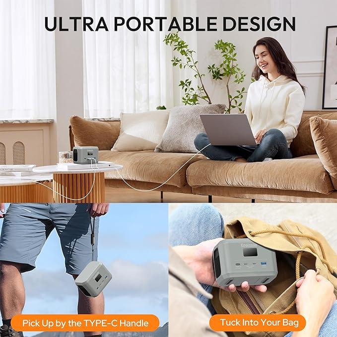 Enginstar Portable Power Station, Outdoor 99Wh LiFePO4 Battery, Solar Generator - Image 7